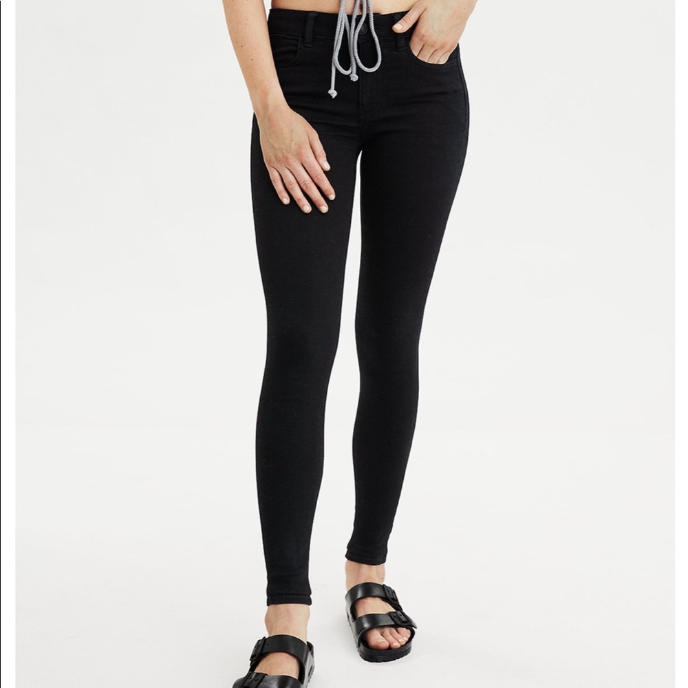 American Eagle super stretch black jeggings